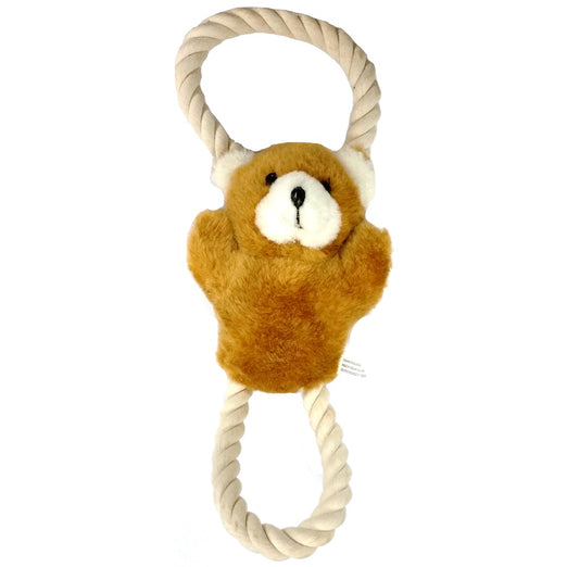 Dogit Luvz Plush Squeaky Bear with Rope Dog Toy - Kohepets