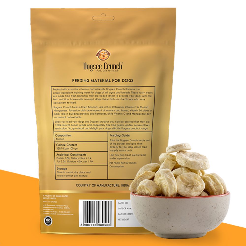 33% OFF: Dogsee Crunch Banana Freeze-Dried Dog Treats 15g - Kohepets