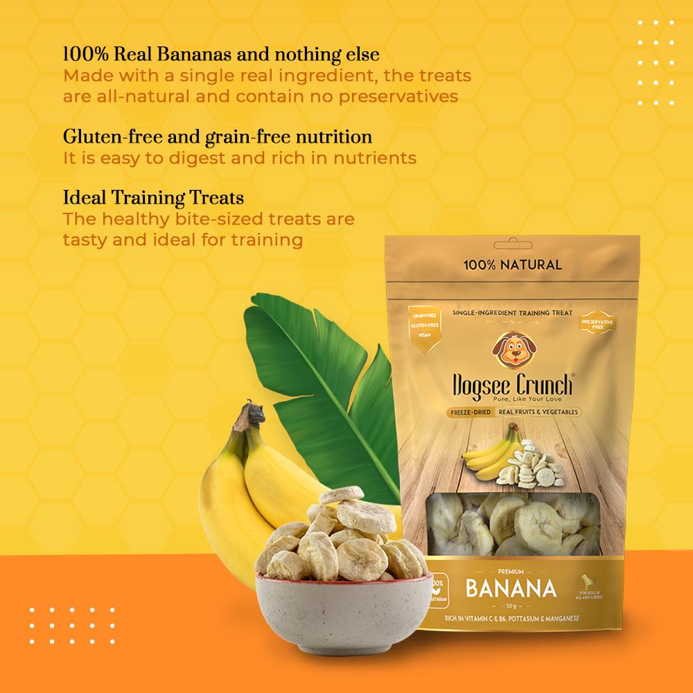 33% OFF: Dogsee Crunch Banana Freeze-Dried Dog Treats 15g - Kohepets