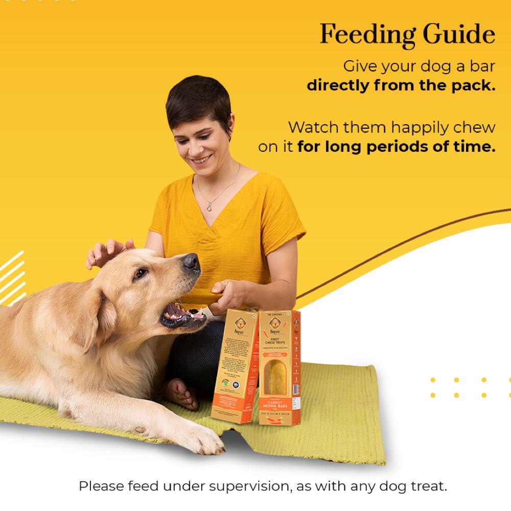 33% OFF: Dogsee Himalayan Cheese Carrot Medium Bar Grain-Free Dog Treat 70g