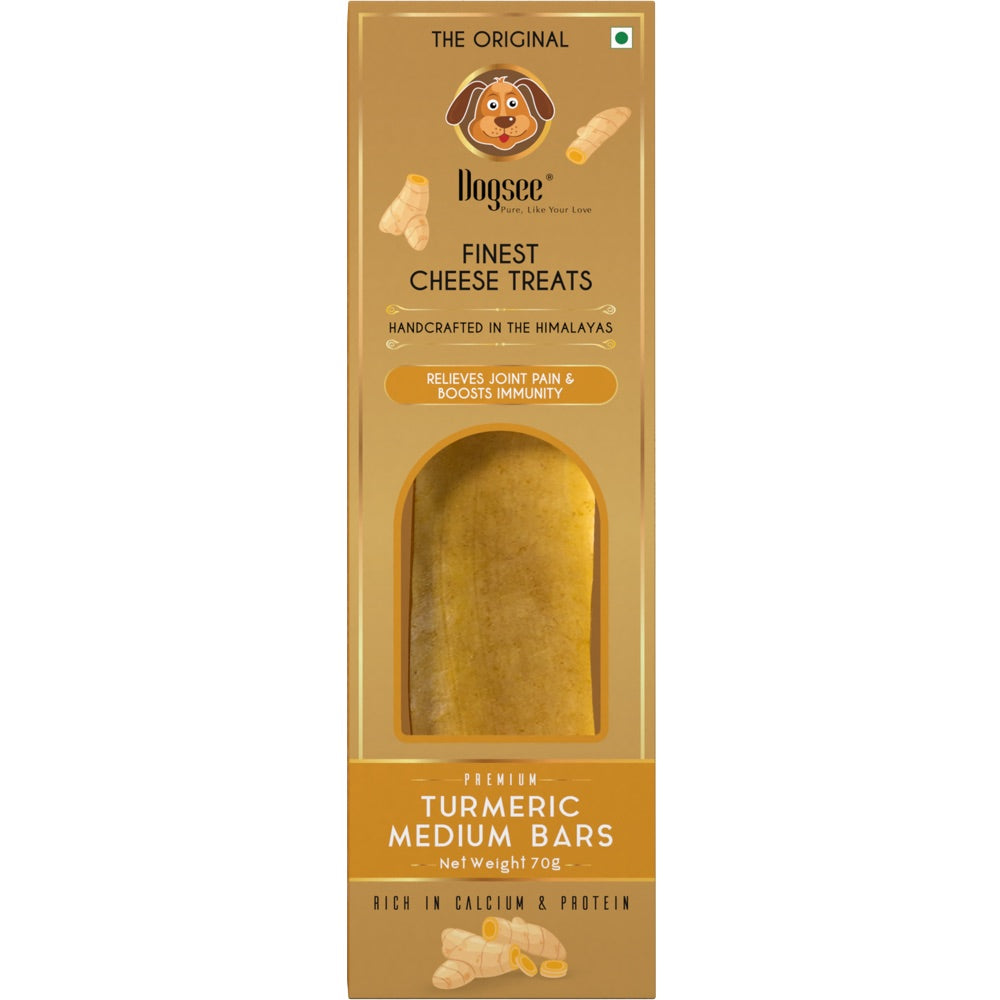 33% OFF: Dogsee Himalayan Cheese Turmeric Medium Bar Grain-Free Dog Treat 70g