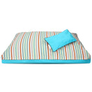 DreamCastle Natural Dog Bed (Colorful Stripe)