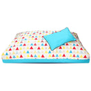 DreamCastle Natural Dog Bed (Colorful Triangle)