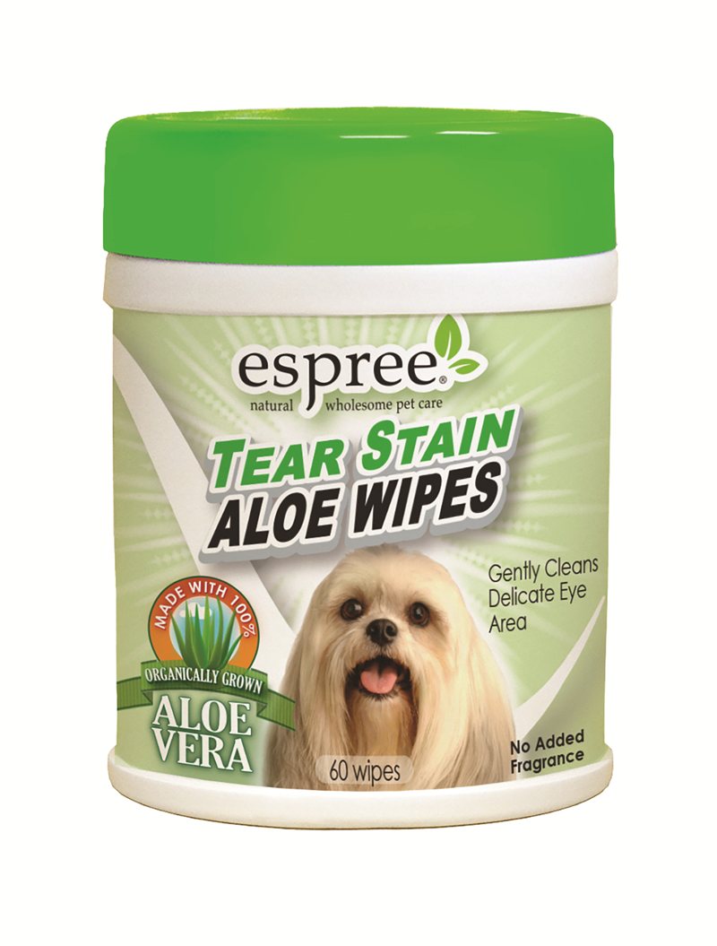 Espree Tear Stain Aloe Wipes 60ct - Kohepets