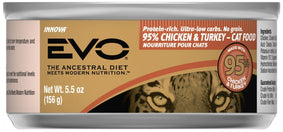 EVO 95% Chicken & Turkey Canned Cat Food 156g