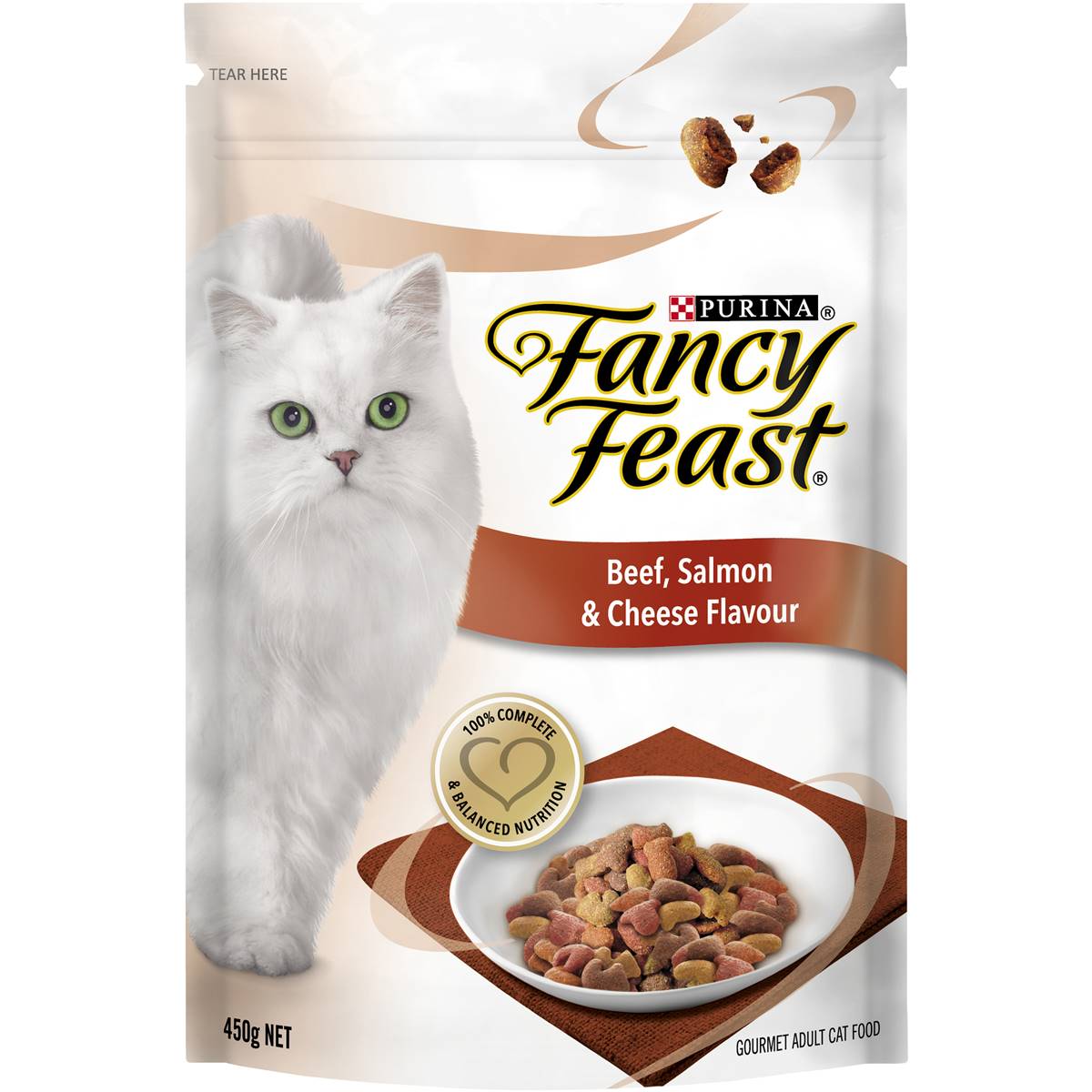 10% OFF: Fancy Feast Beef, Salmon & Cheese Flavour Adult Dry Cat Food 1.4kg - Kohepets