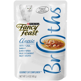 10% OFF: Fancy Feast Classic Broths Tuna, Shrimp & Whitefish Pouch Cat Food 40g - Kohepets