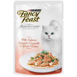 10% OFF: Fancy Feast Inspirations Salmon, Spinach, Courgette & Green Beans Pouch Cat Food 70g - Kohepets