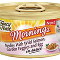 Fancy Feast Mornings Medley wild Salmon, Garden Veggies & Egg Canned Cat Food 85g - Kohepets