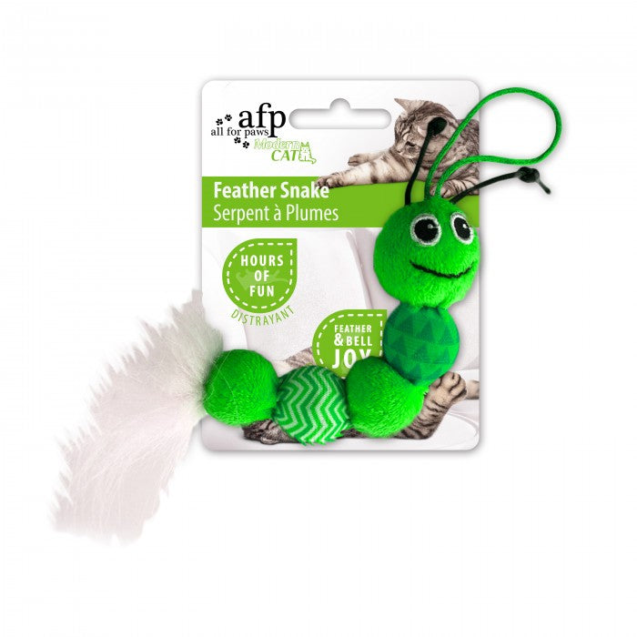 All For Paws Modern Cat Feather Snake Cat Toy - Kohepets