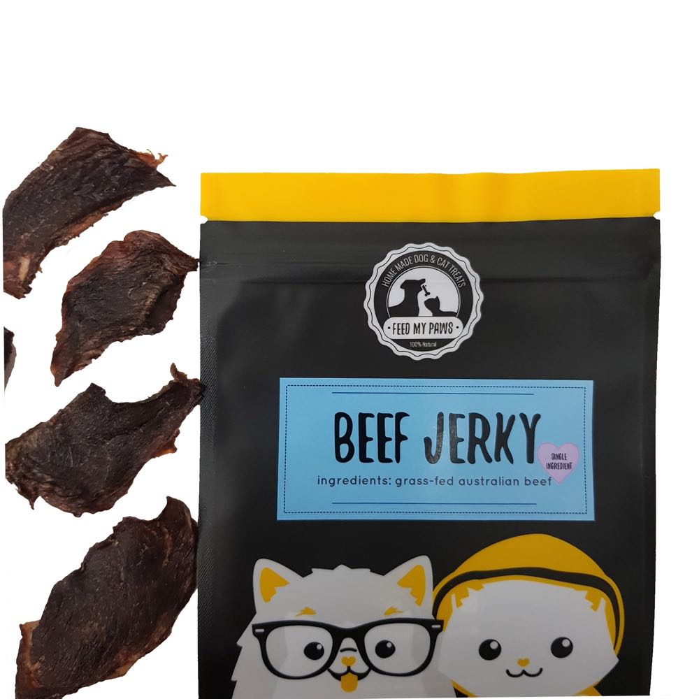 Feed My Paws Beef Jerky Cat & Dog Treats 70g - Kohepets