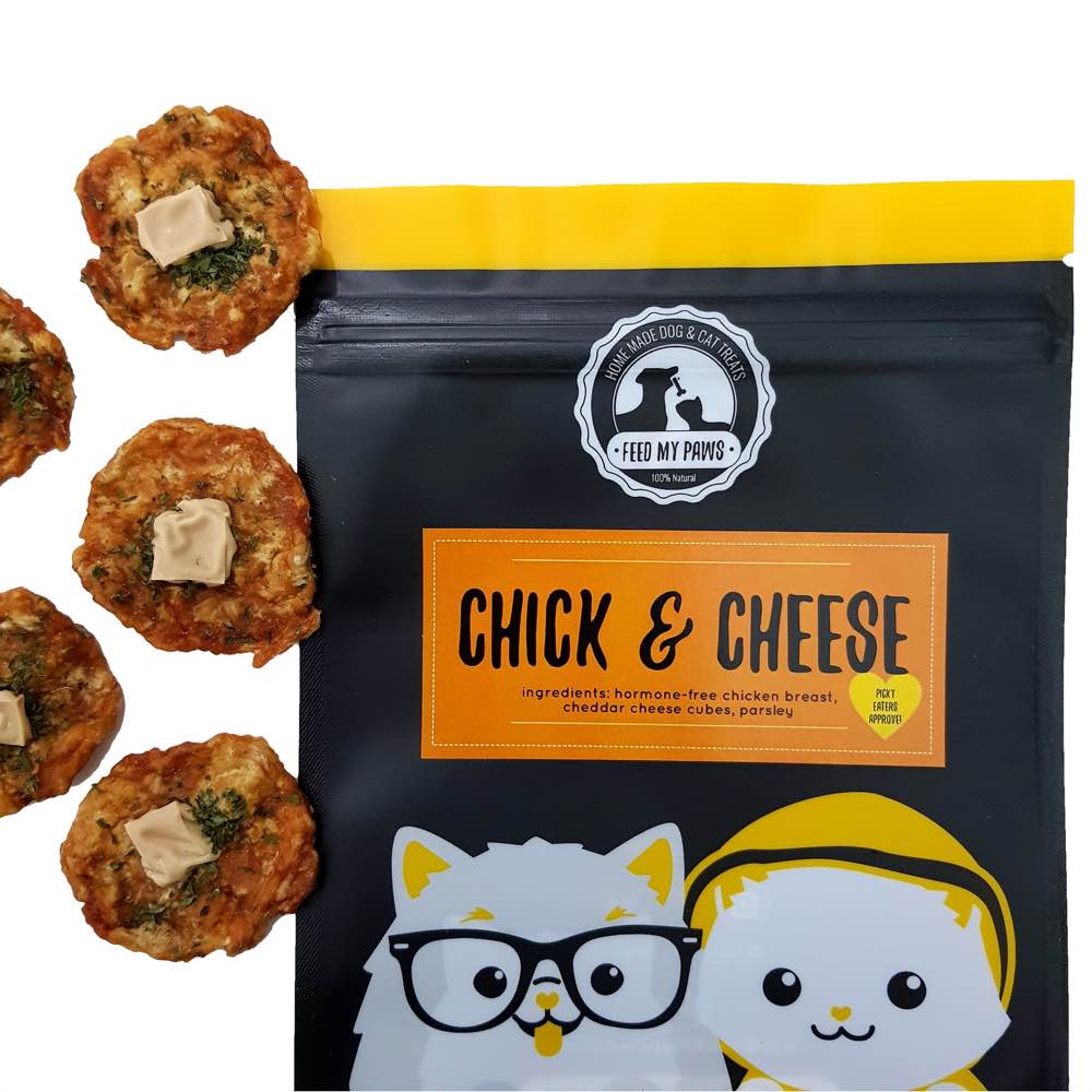Feed My Paws Chick & Cheese Cat & Dog Treats 70g - Kohepets