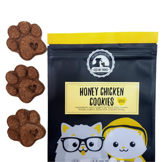 Feed My Paws Honey Chicken Cookies Cat & Dog Treats 100g - Kohepets