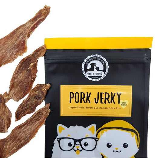 Feed My Paws Pork Jerky Cat & Dog Treats 70g - Kohepets