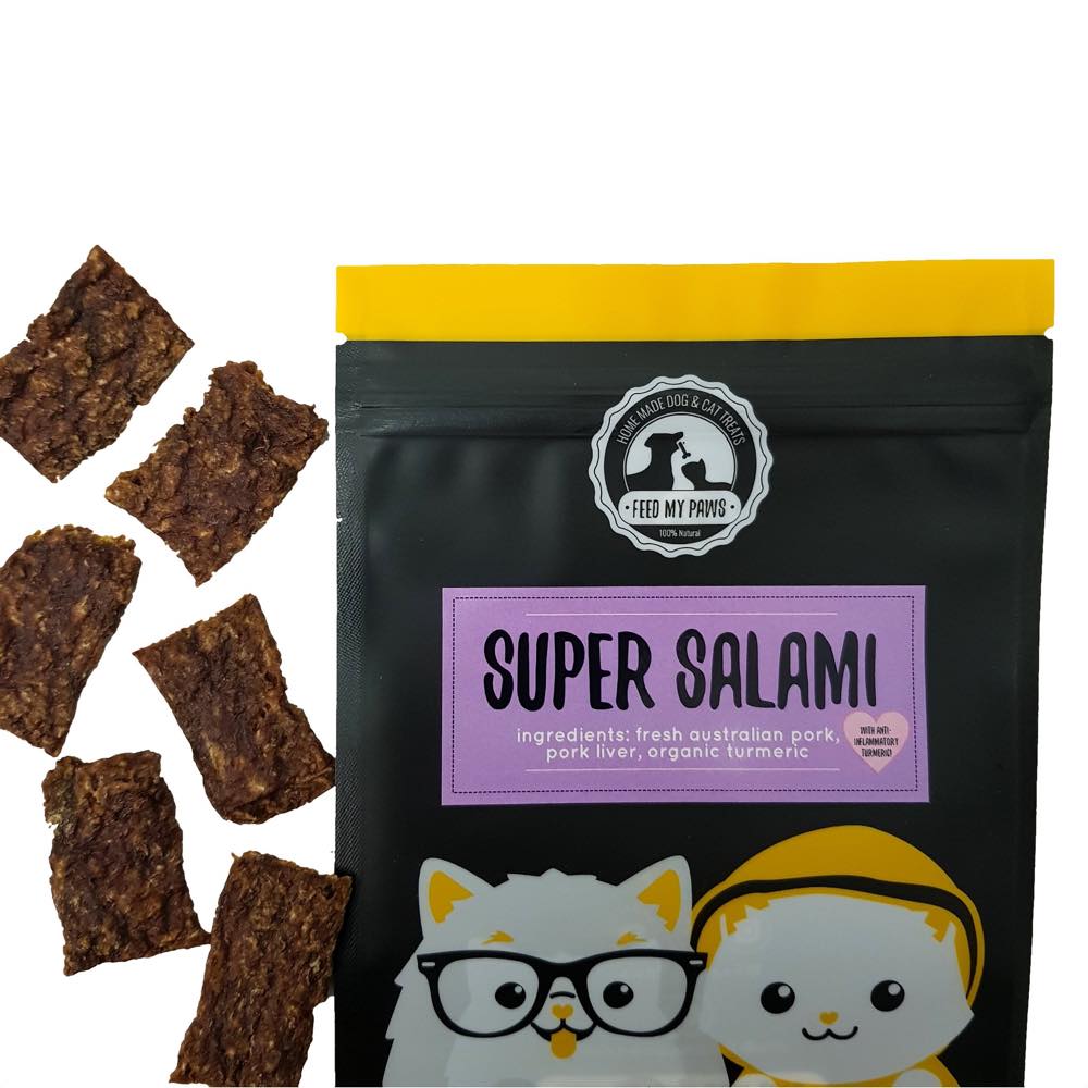 Feed My Paws Super Salami Cat & Dog Treats 70g - Kohepets