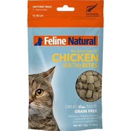 Feline Natural Healthy Bites Chicken Freeze-Dried Cat Treats 50g - Kohepets