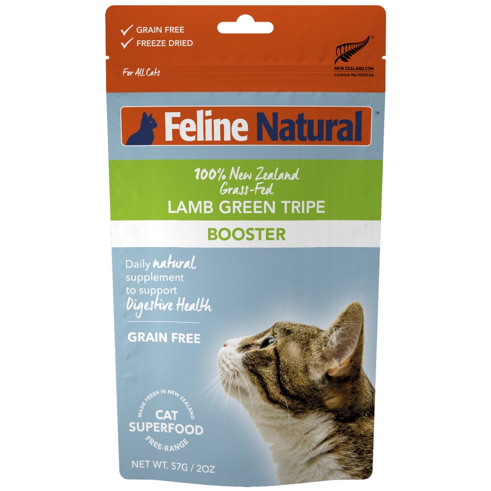 Feline Natural Lamb Green Tripe Booster Freeze Dried Cat Food 57g - Kohepets