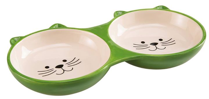 Ferplast Izar Double Ceramic Cat Bowl - Kohepets