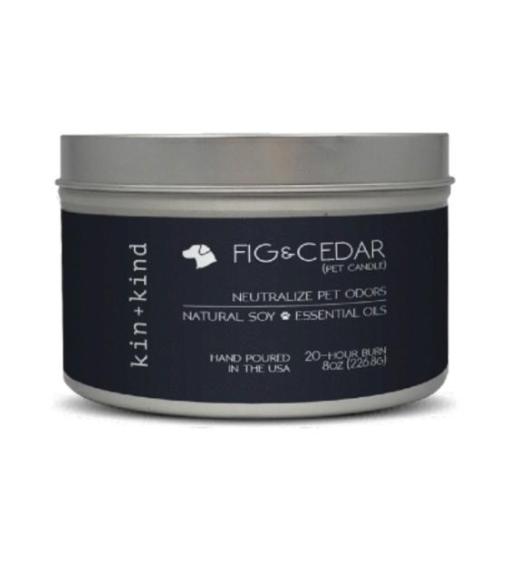 15% OFF: Kin+Kind Pet Odour Neutralising Fig & Cedar Candle 8oz - Kohepets