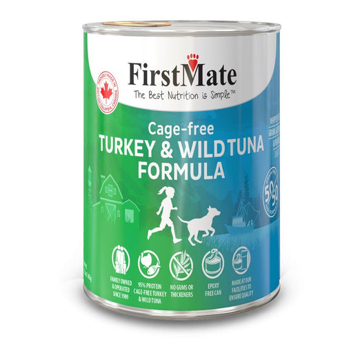 25% OFF (Exp 3 Oct): Firstmate Cage Free Turkey & Wild Tuna Grain Free Canned Dog Food 12.5oz - Kohepets