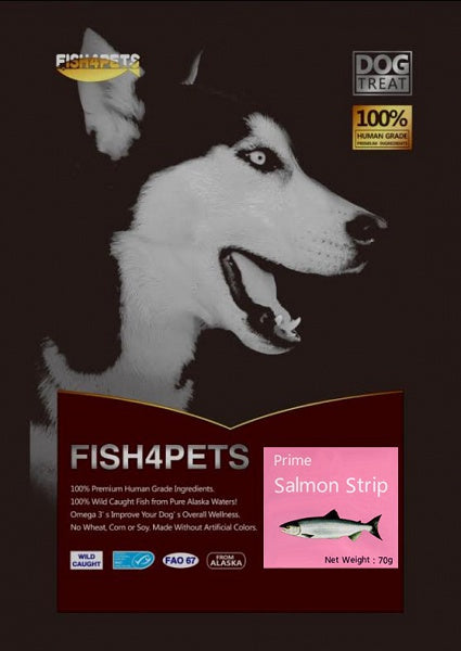Fish 4 Pets Freeze Dried Prime Salmon Strip Dog Treat 57g - Kohepets