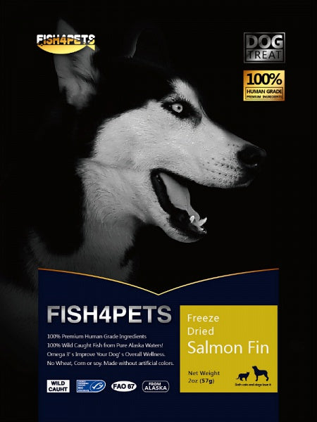 Fish 4 Pets Freeze Dried Salmon Fin Dog Treat 57g - Kohepets