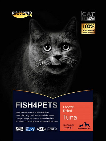 Fish 4 Pets Freeze Dried Yellow Fin Tuna Cat Treat 57g - Kohepets