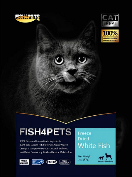 Fish 4 Pets Freeze Dried White Fish Cat Treat 57g - Kohepets