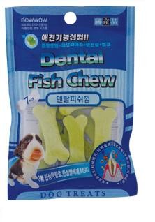 Bow Wow Dental Fish Chew Dog Treat 7 pc - Kohepets