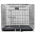 Sweety Foldable Dog Cage With Pan Base Chrome - Kohepets