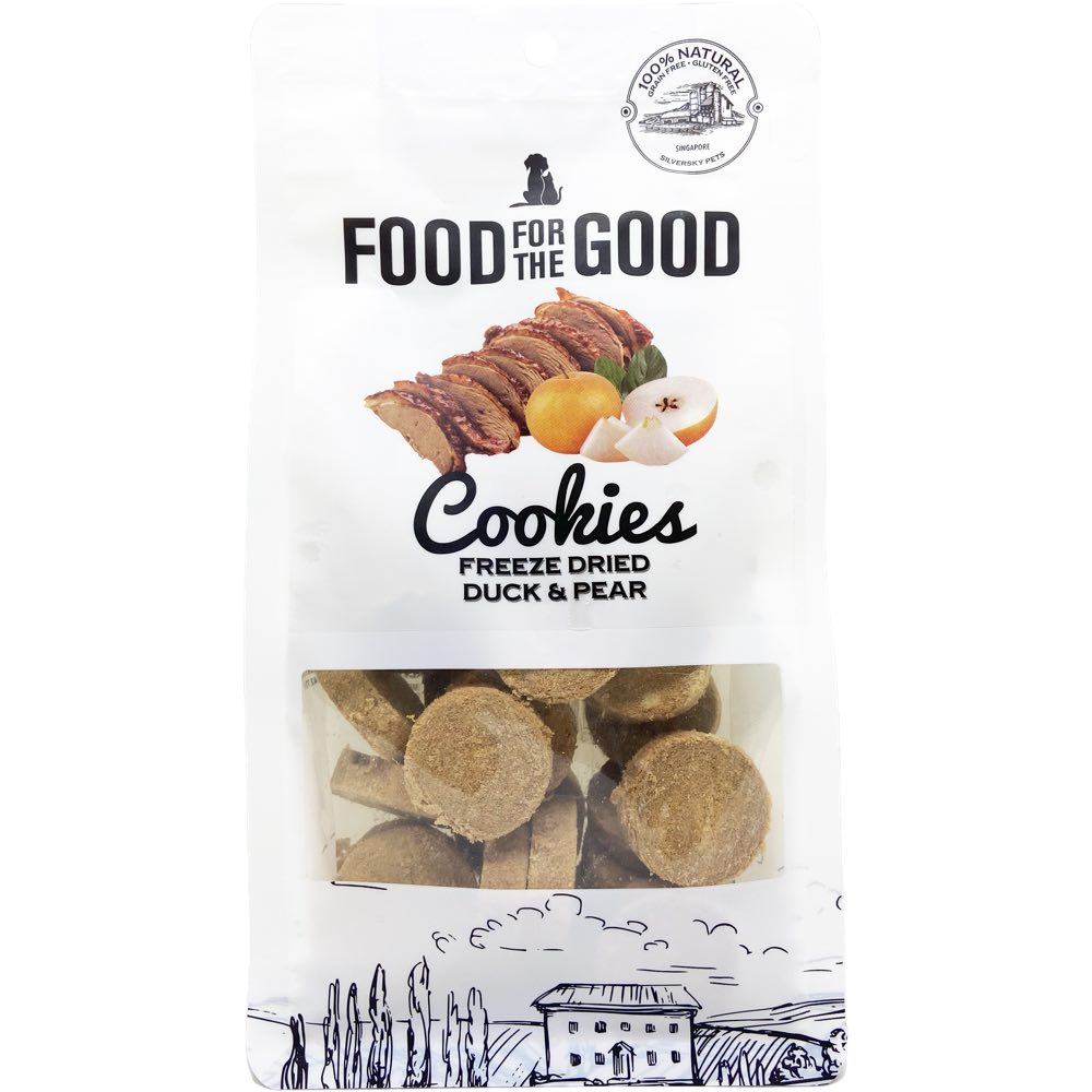 Food For The Good Duck & Pear Cookies Freeze-Dried Treats For Cats & Dogs 70g - Kohepets