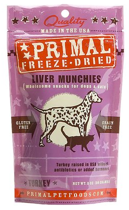 Primal Freeze-Dried Turkey Liver Munchies (Grain-Free) Dog Treat 2oz - Kohepets