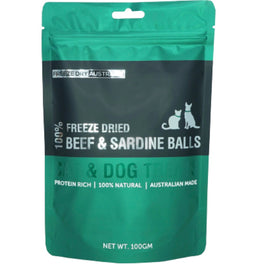 Freeze Dry Australia Beef & Sardine Ball Cat & Dog Treats 100g - Kohepets