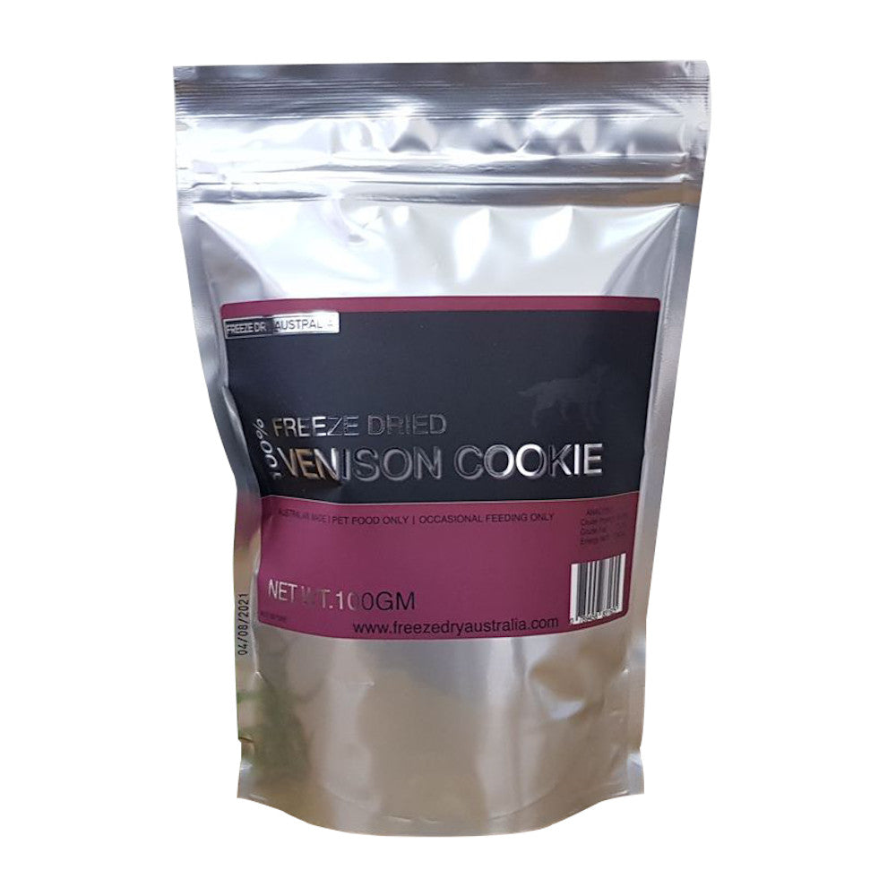 Freeze Dry Australia Freeze Dried Venison Cookie Dog Treats 100g - Kohepets
