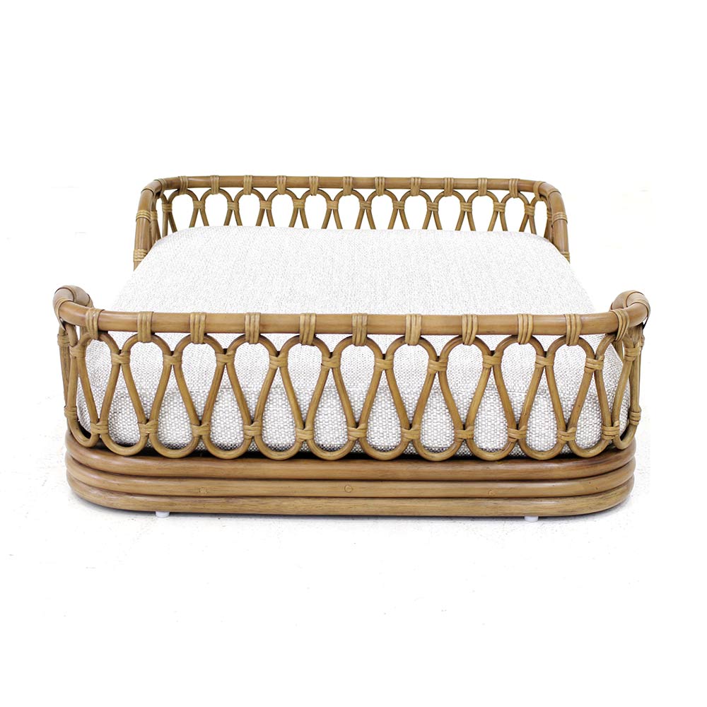 Fura Albi Rattan Bed For Cats & Dogs (Almond)