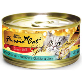 Fussie Cat Super Premium Chicken With Anchovies in Gravy Gold Canned Cat Food 80g - Kohepets
