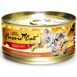 Fussie Cat Super Premium Chicken In Gravy Gold Canned Cat Food 80g - Kohepets