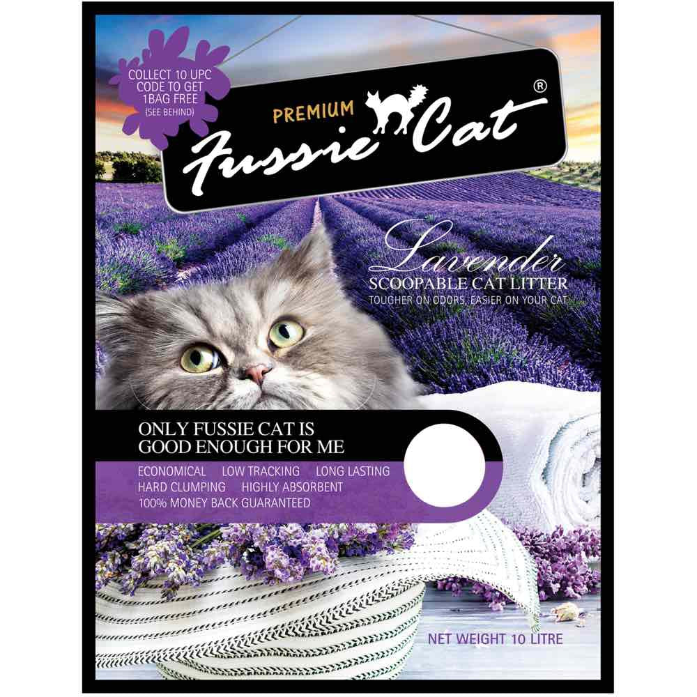 Fussie Cat Lavender Scoopable Cat Litter 10L - Kohepets