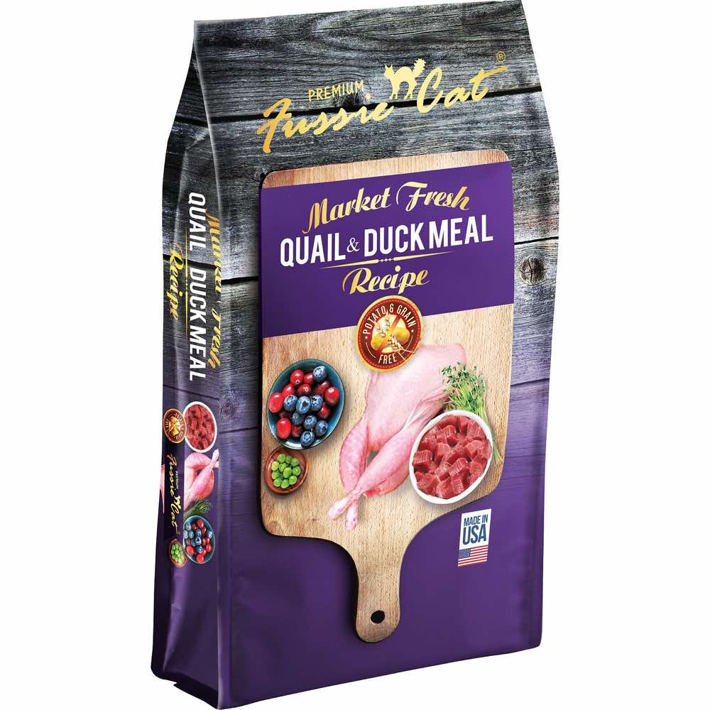Fussie Cat Market Fresh Quail & Duck Meal Recipe Grain-Free Dry Cat Food - Kohepets