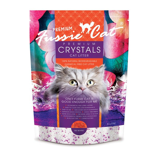 Fussie Cat Premium Crystals Cat Litter 5L - Kohepets