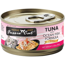 Fussie Cat Premium Tuna With Ocean Fish In Gravy Grain-Free Canned Cat Food 80g
