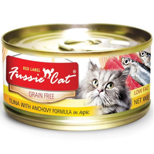 Fussie Cat Red Label Tuna With Anchovy In Aspic Canned Cat Food 80g - Kohepets
