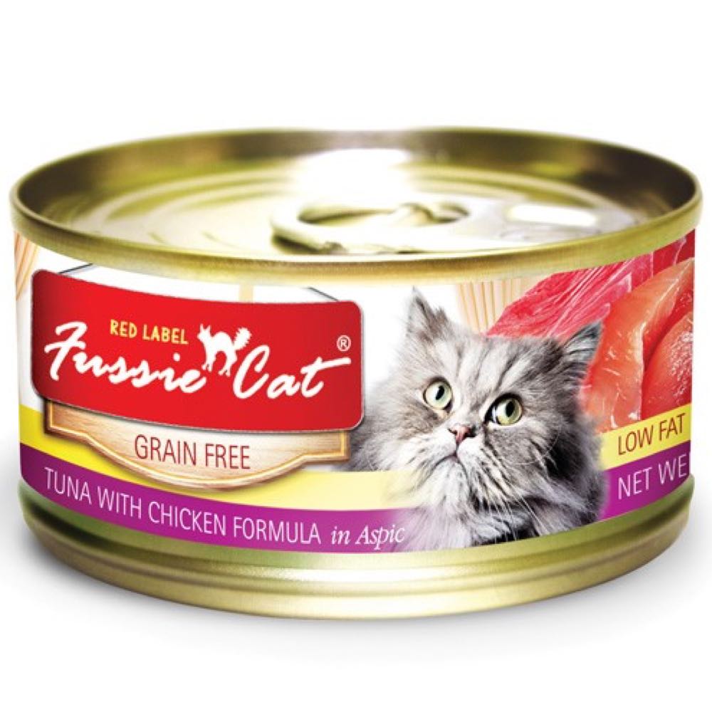 Fussie Cat Red Label Tuna With Chicken In Aspic Canned Cat Food 80g - Kohepets