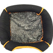 FuzzYard Cat Cube Bed in Black with Orange (discontinued) - Kohepets