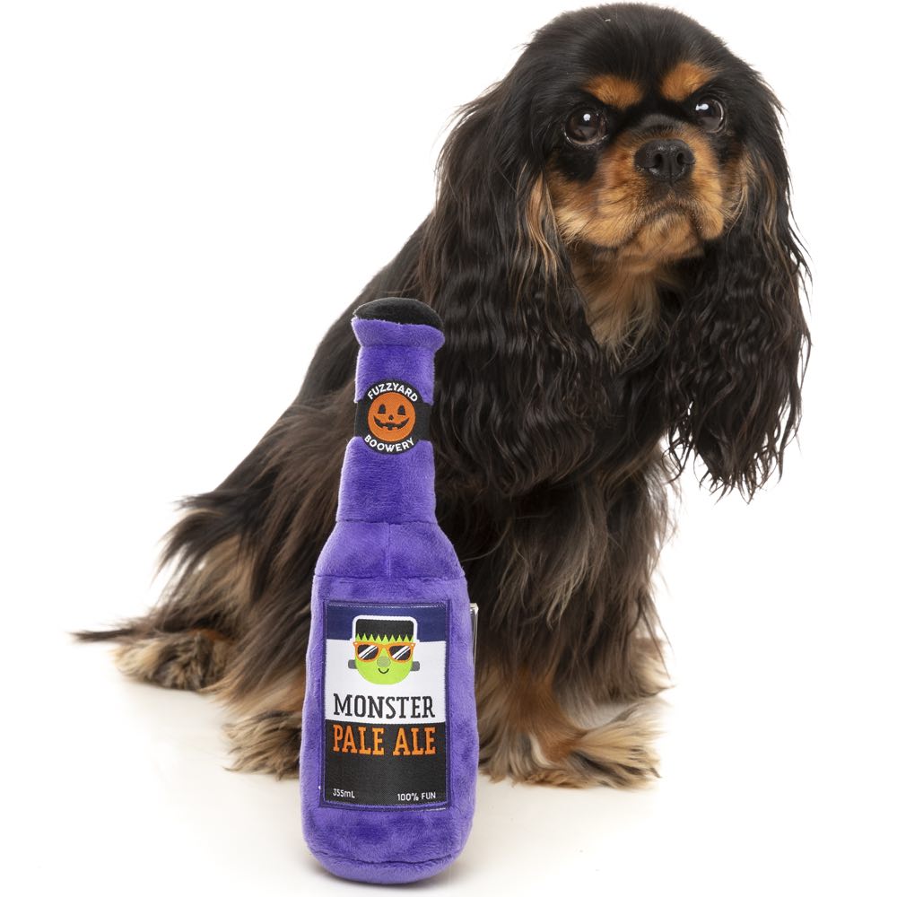 15% OFF: FuzzYard Halloween Monster Pale Ale & Cookies Plush Dog Toys (3-Pack Set)
