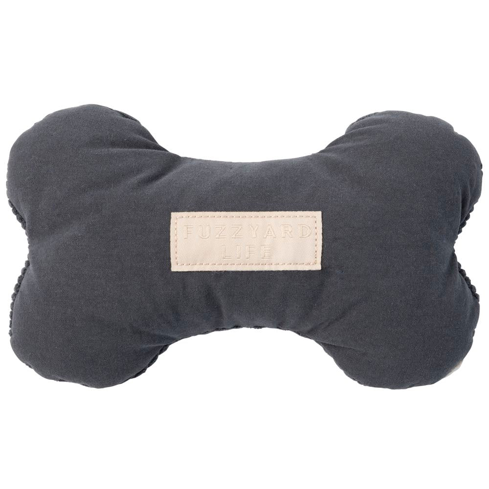 15% OFF: FuzzYard Life Bone Plush Dog Toy (Slate Grey)
