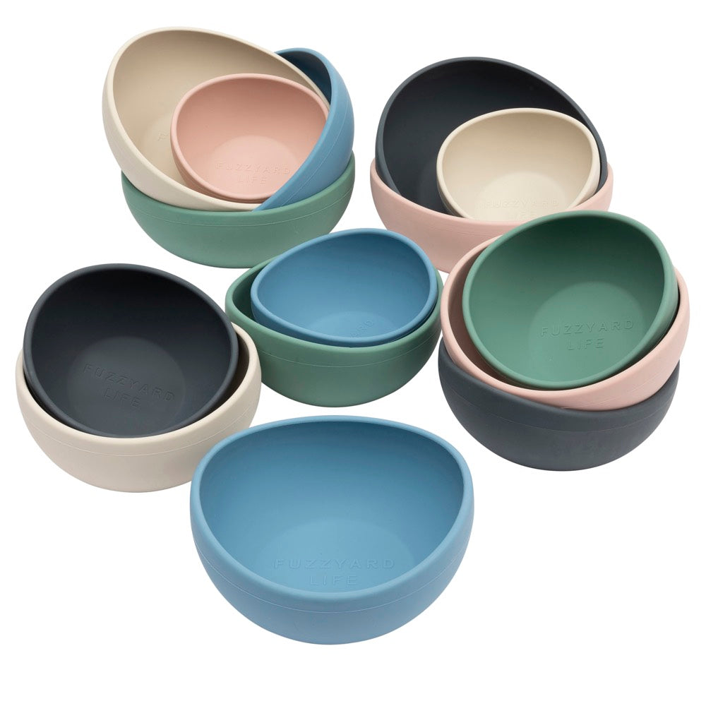 15% OFF: FuzzYard Life Silicone Dog Bowl (Slate Grey)