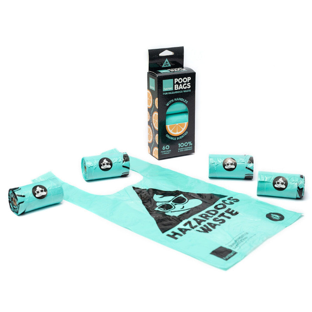 FuzzYard Orange Scented Poop Bags 60ct - Kohepets