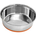 FuzzYard Stainless Steel Bowl with Non-Slip Base in Orange - Kohepets