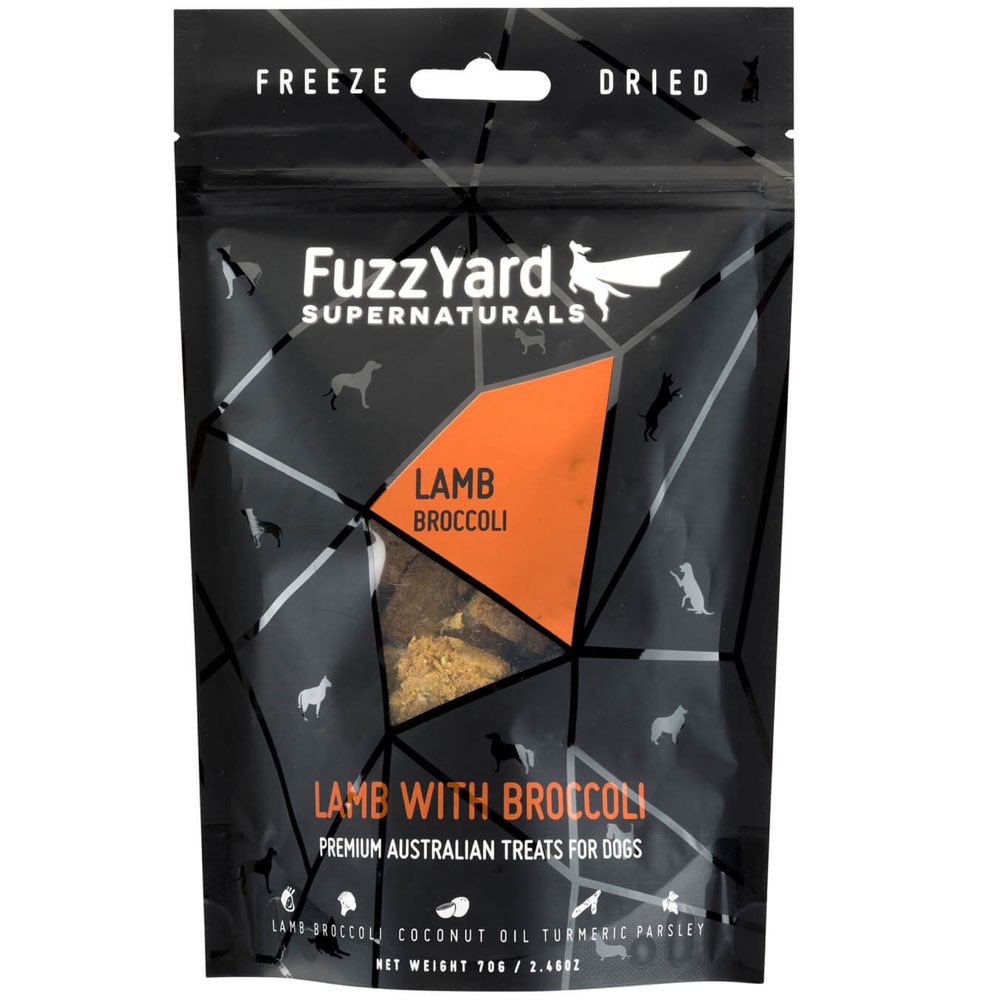 FuzzYard Supernaturals Lamb With Broccoli Freeze Dried Dog Treats 70g - Kohepets